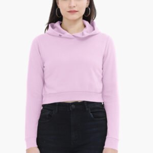 Light Pink Cropped Hoodie